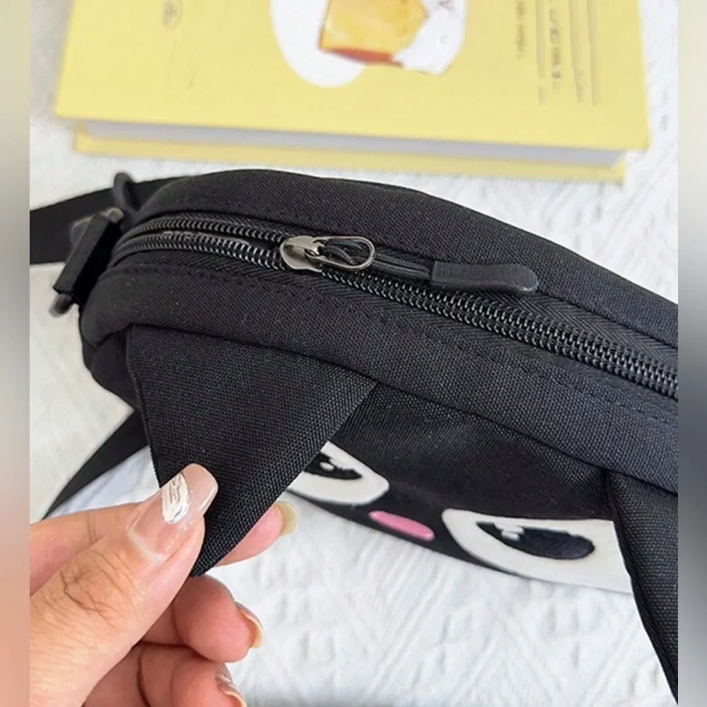 Cat Crossbody belt Bag black kitten purse mini phone teen’s girl’s kid’s school